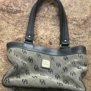 Dooney & Bourke Black and Tan Shoulder Bag